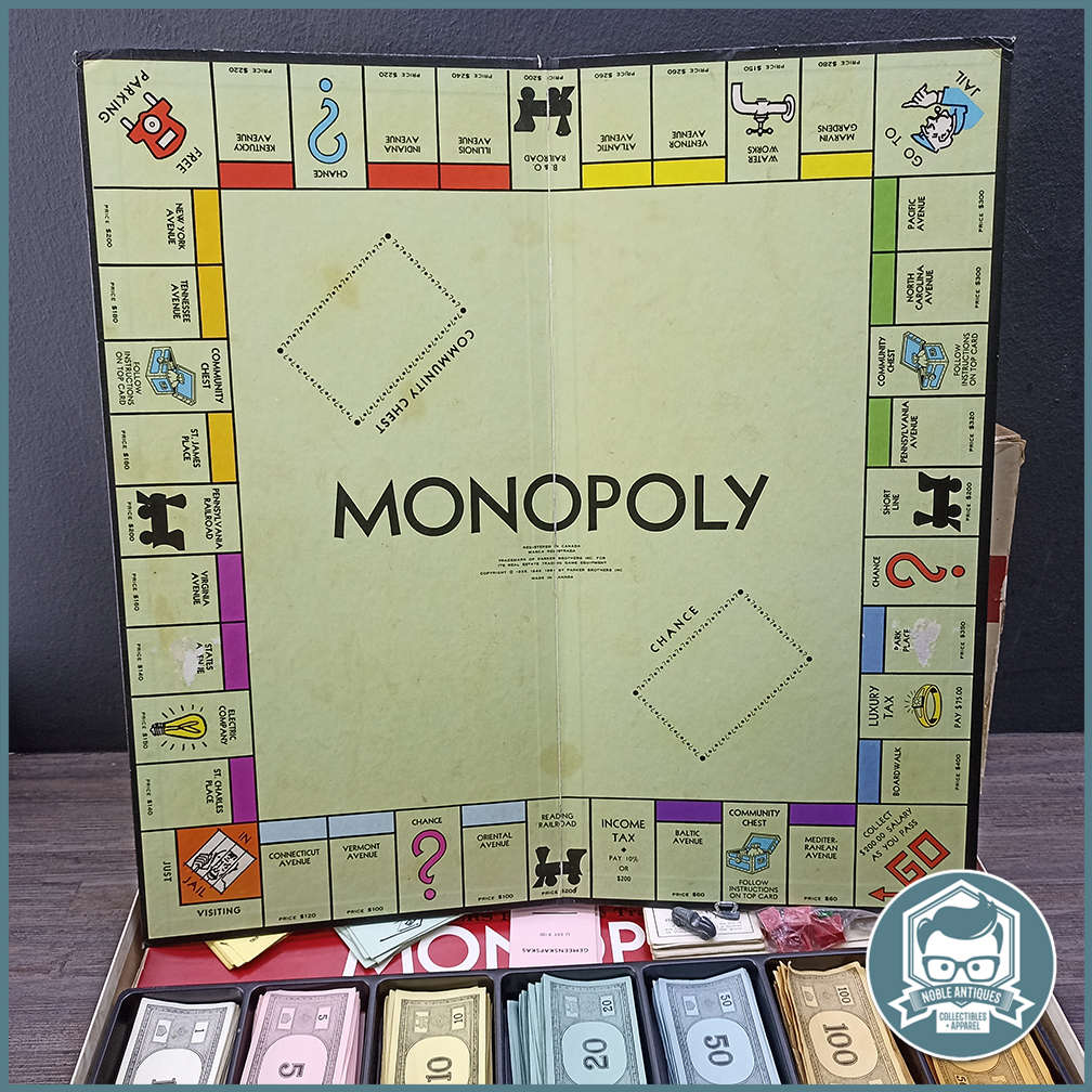Original Boxed Vintage 1961 Monopoly Game by Parker Brothers (Metal Play Pieces) !!!