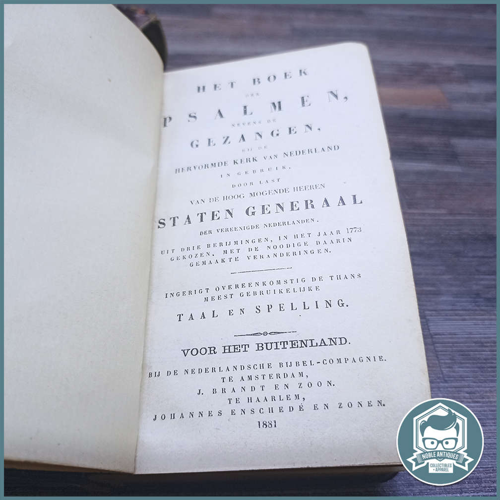 Antique Boer War Leather Covered Dutch PSALMEN and Gezangen !!!