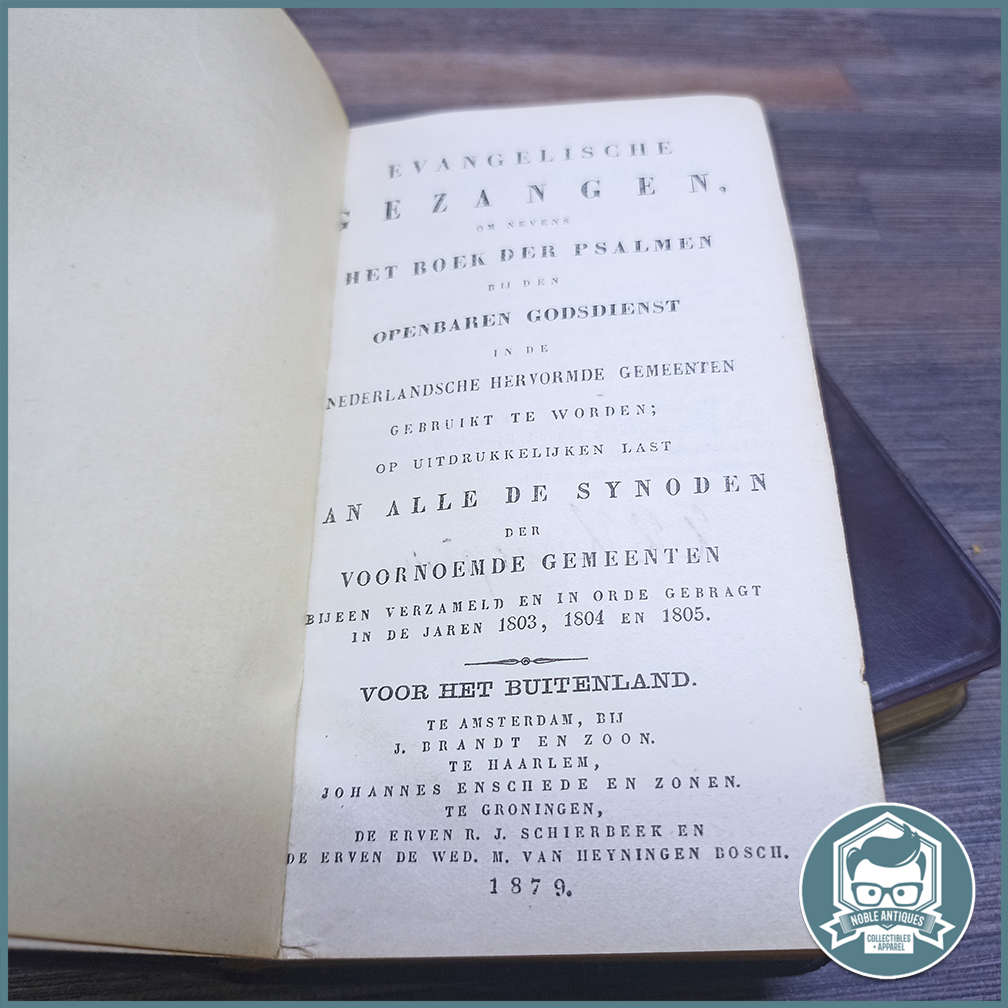 Antique Boer War Leather Covered Dutch PSALMEN and Gezangen !!!