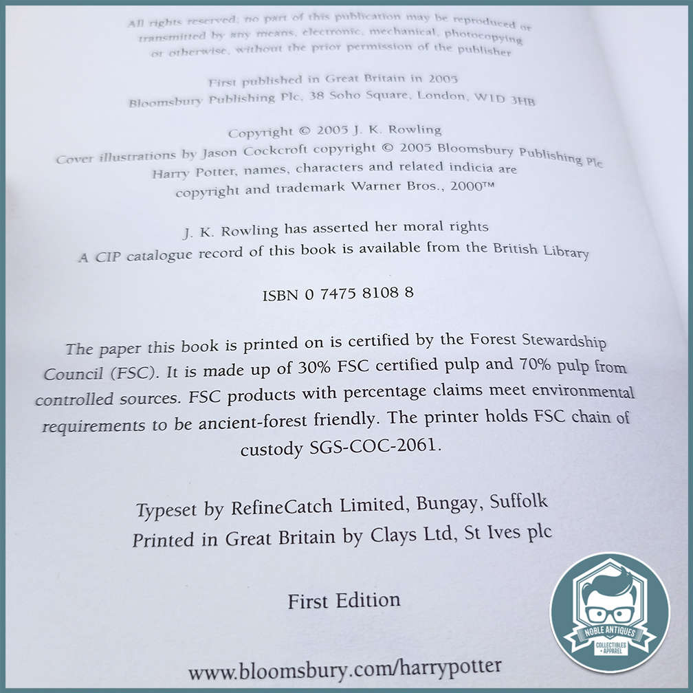 First Edition Hard Cover HARRY: POTTER and the Half-Blood Prince by J. K. Rowling!!!