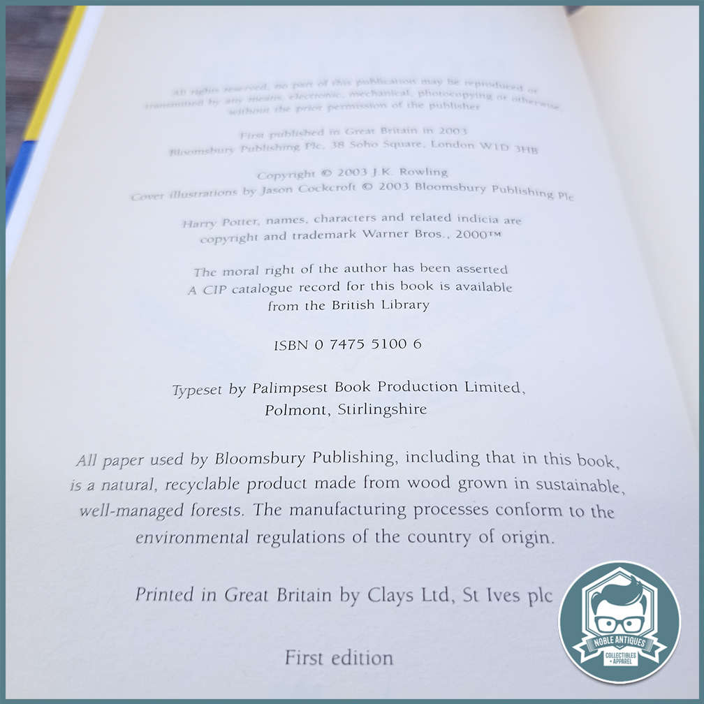 First Edition Hard Cover HARRY POTTER and the Order of the Phoenix by J. K. Rowling!!!