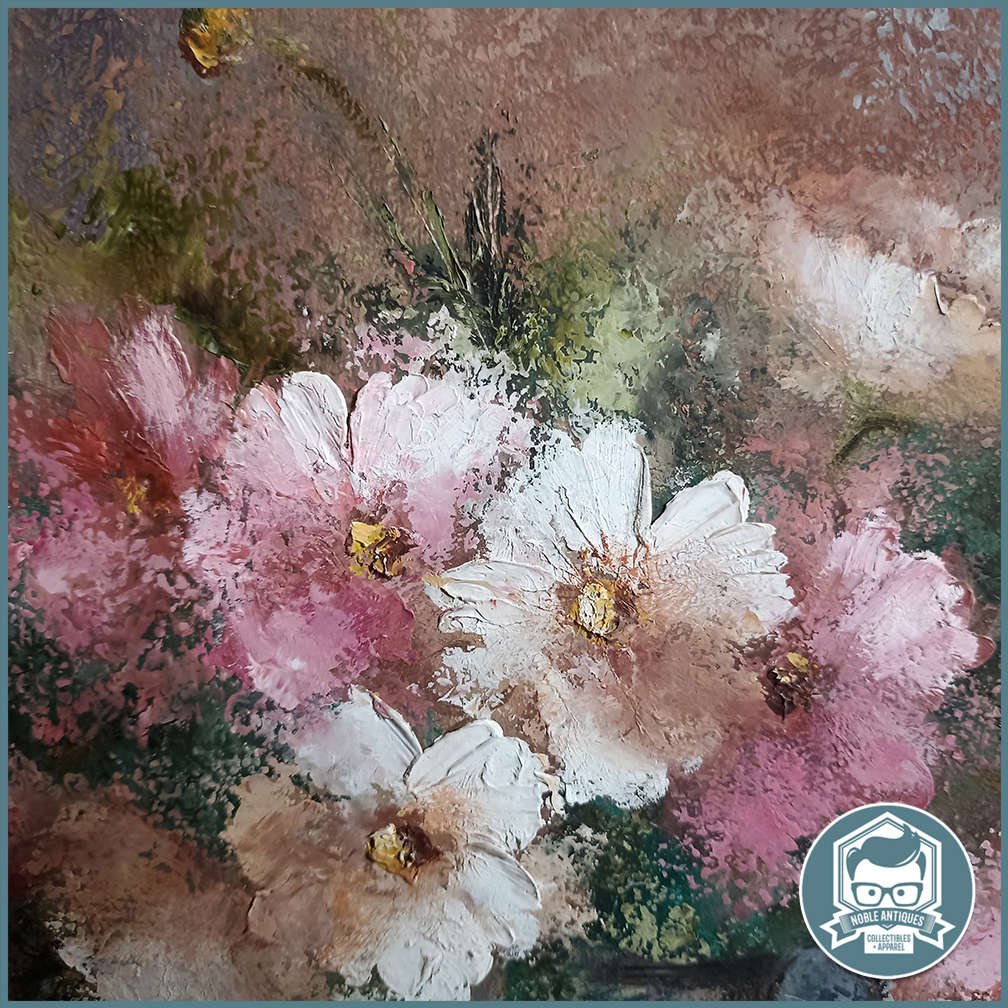 Framed Original Still life flowers Oil on Board by Anna Oosthuizen - 120cmx50cm