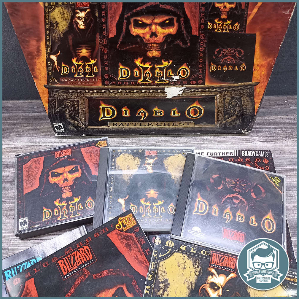 Boxed Big Box Diablo Battle Chest (PC, 2001) Game Collection!!!