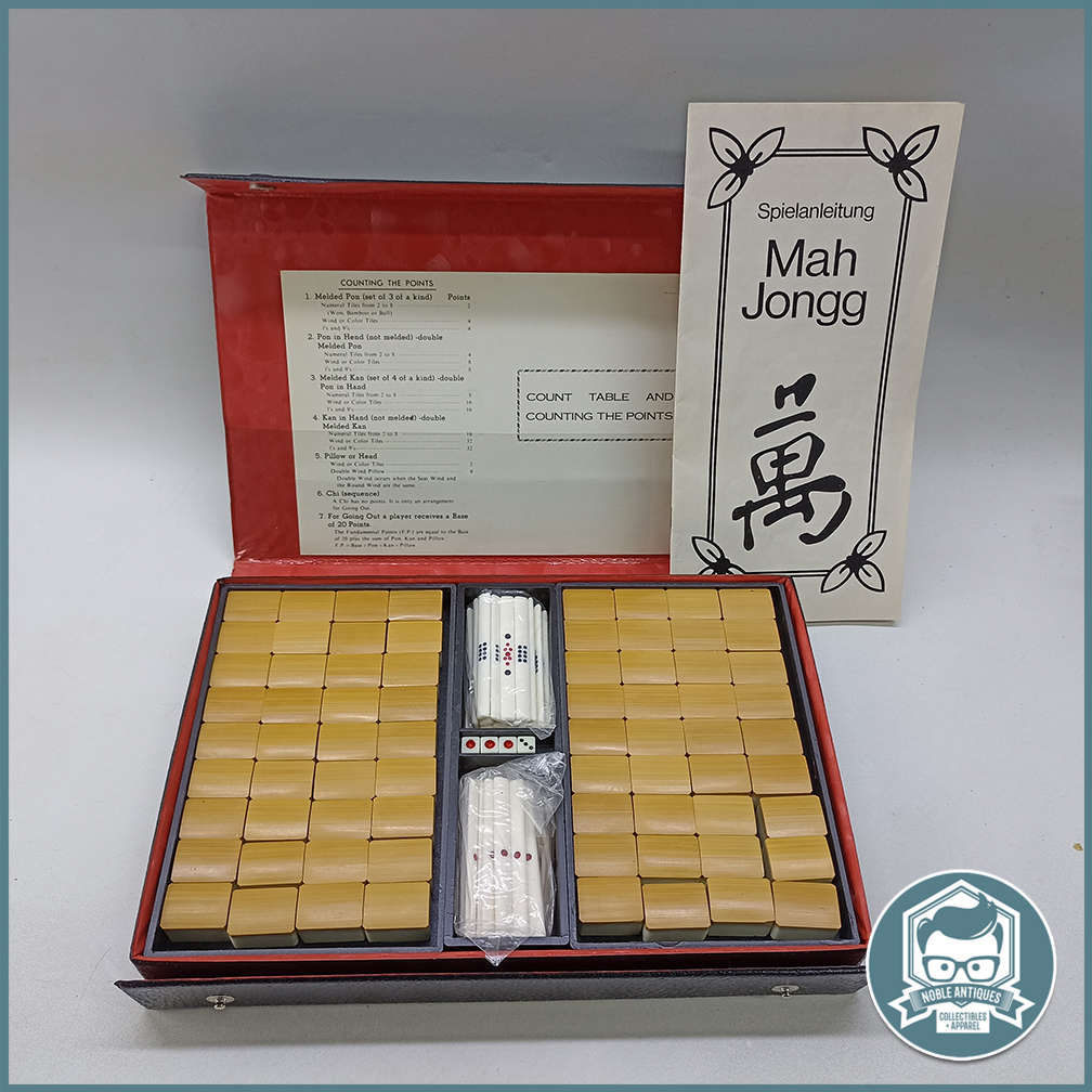 Vintage Boxed Mahjong Game Bamboo Base on Tiles!!!