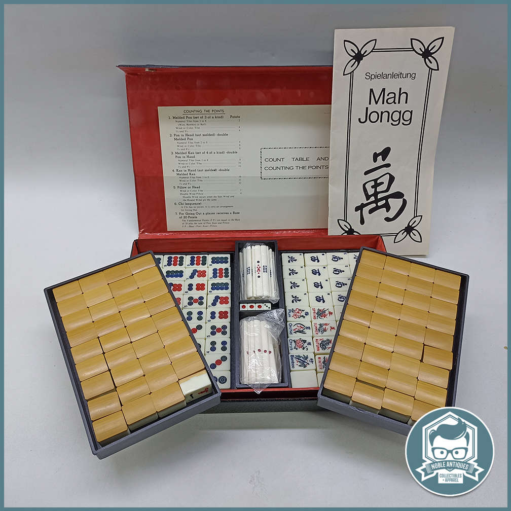 Vintage Boxed Mahjong Game Bamboo Base on Tiles!!!