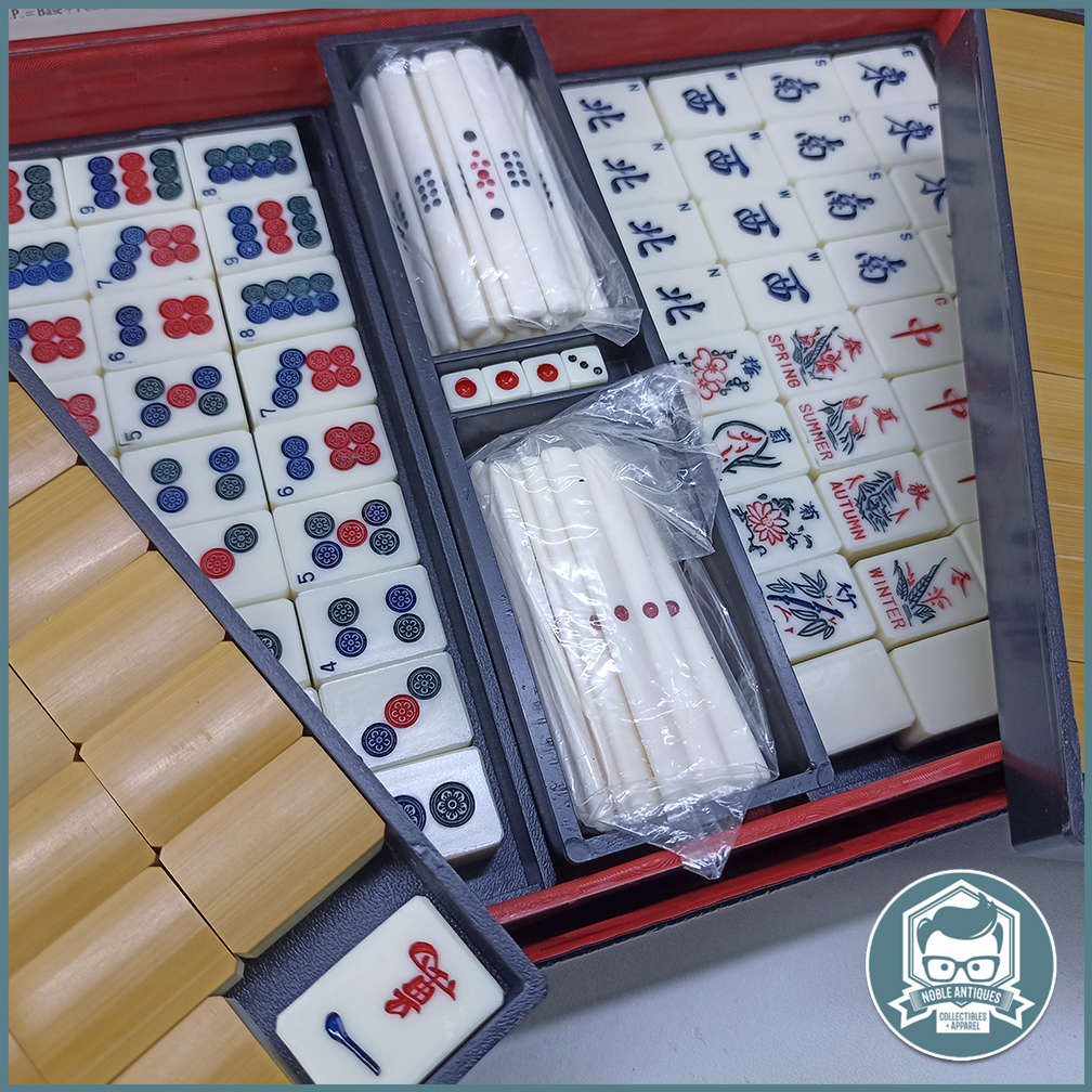 Vintage Boxed Mahjong Game Bamboo Base on Tiles!!!
