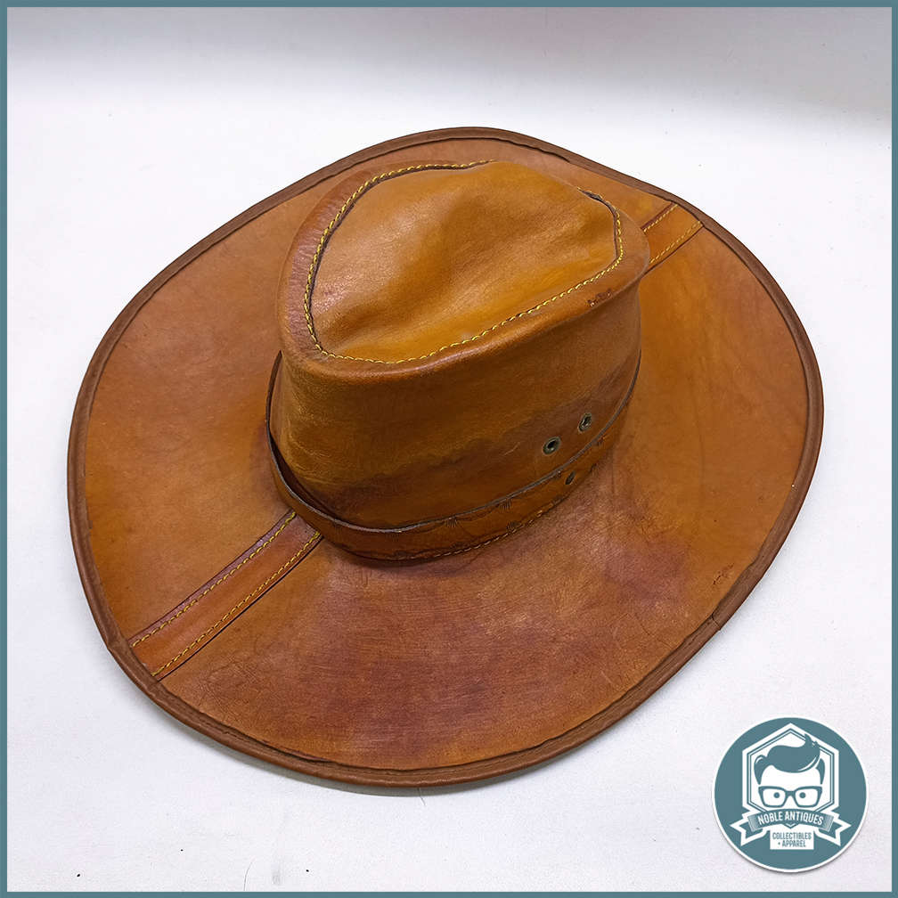 Genuine Apache LEATHER Safari Hat - Size Large!!!