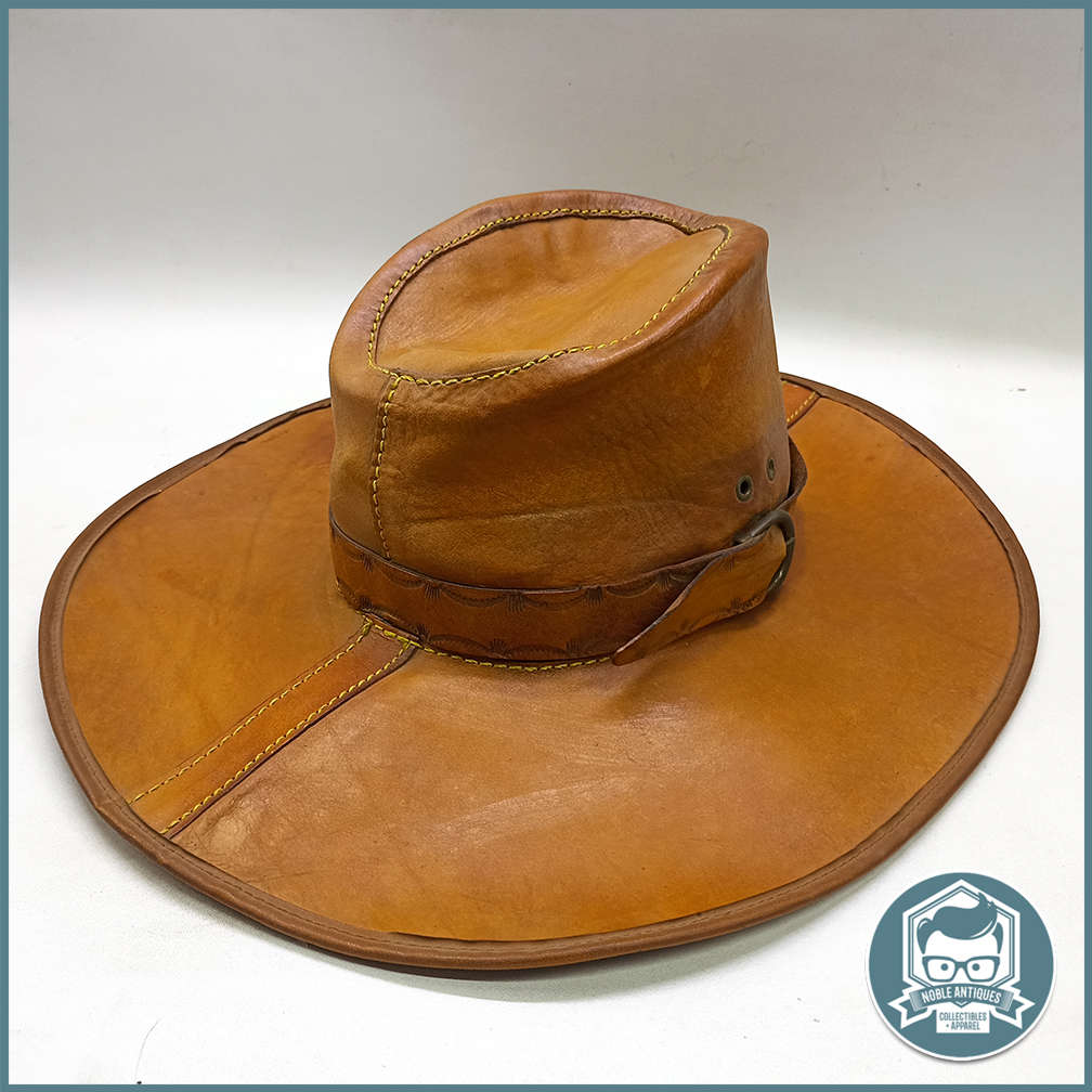 Genuine Apache LEATHER Safari Hat - Size Large!!!