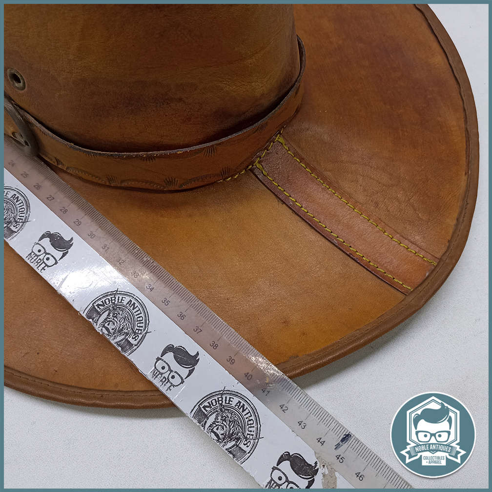 Genuine Apache LEATHER Safari Hat - Size Large!!!