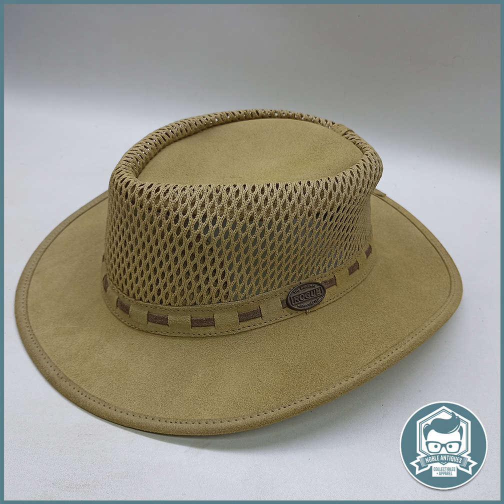 Genuine Rogue Hat Canvas Leather Cotton Mesh Safari Hat - Size XX Large!!!