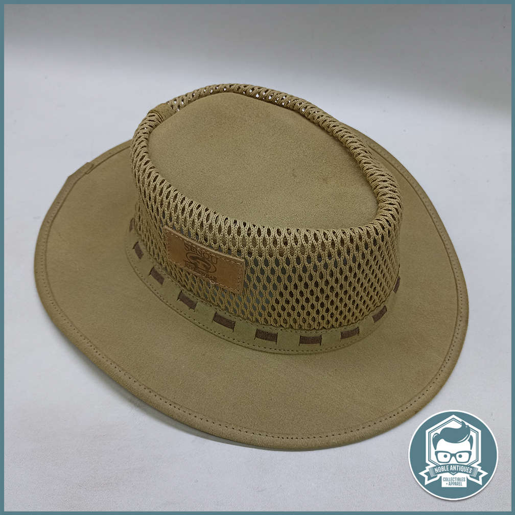 Genuine Rogue Hat Canvas Leather Cotton Mesh Safari Hat - Size XX Large!!!