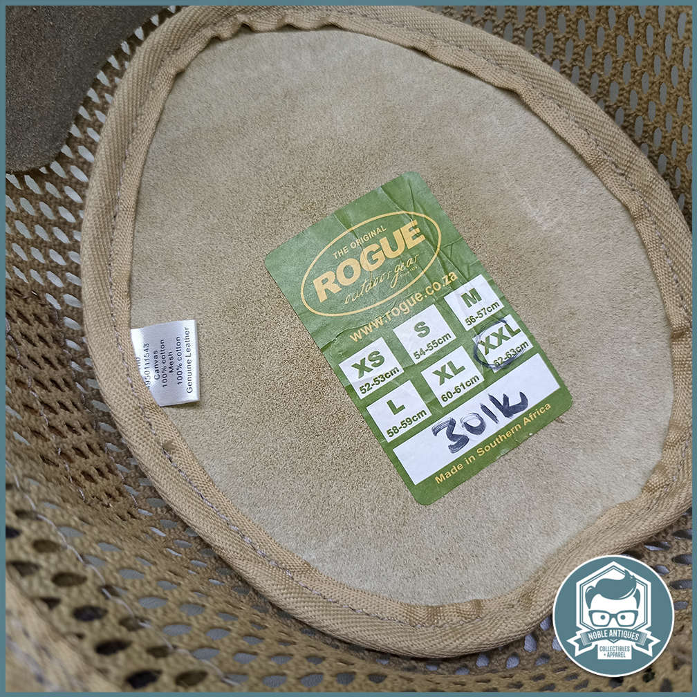 Genuine Rogue Hat Canvas Leather Cotton Mesh Safari Hat - Size XX Large!!!