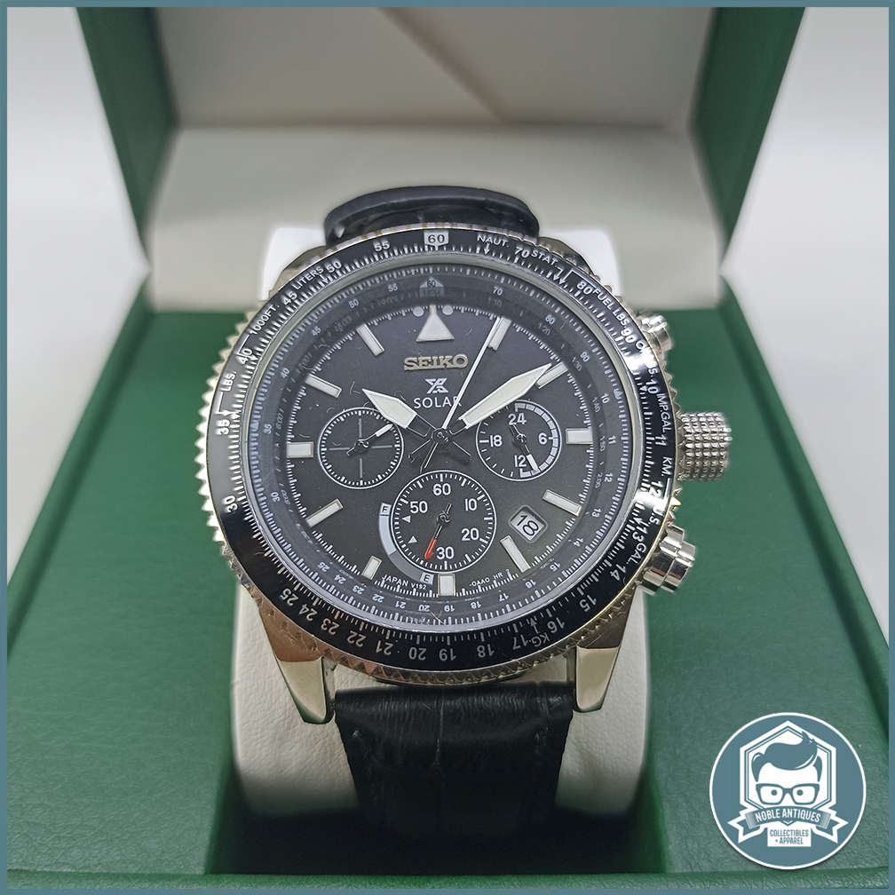 Seiko Prospex Solar Chronograph Pilot Flight Master - Fantastic Working Condition