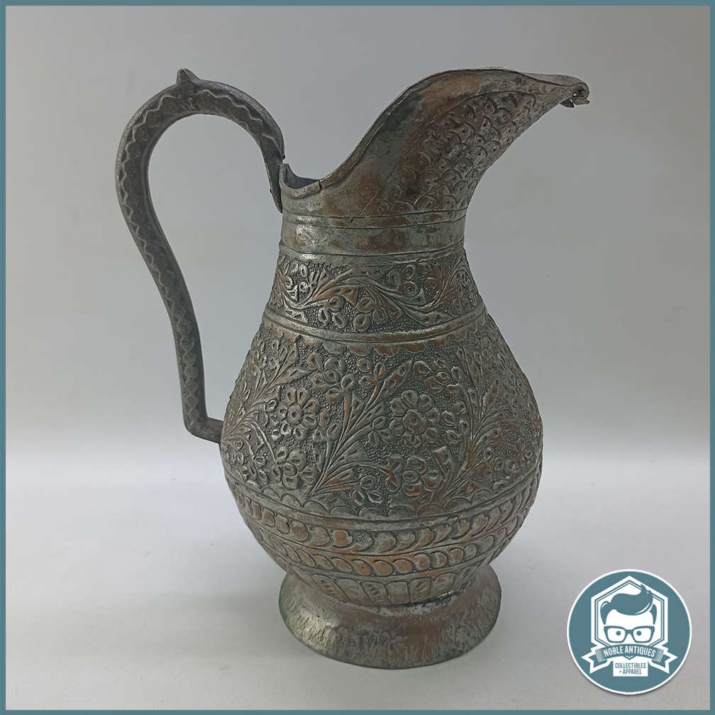 Antique Large Copper Water Jug With Round Belly !!!