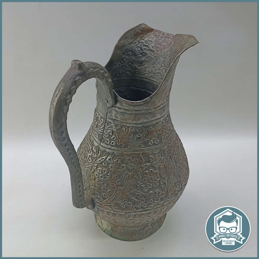 Antique Large Copper Water Jug With Round Belly !!!