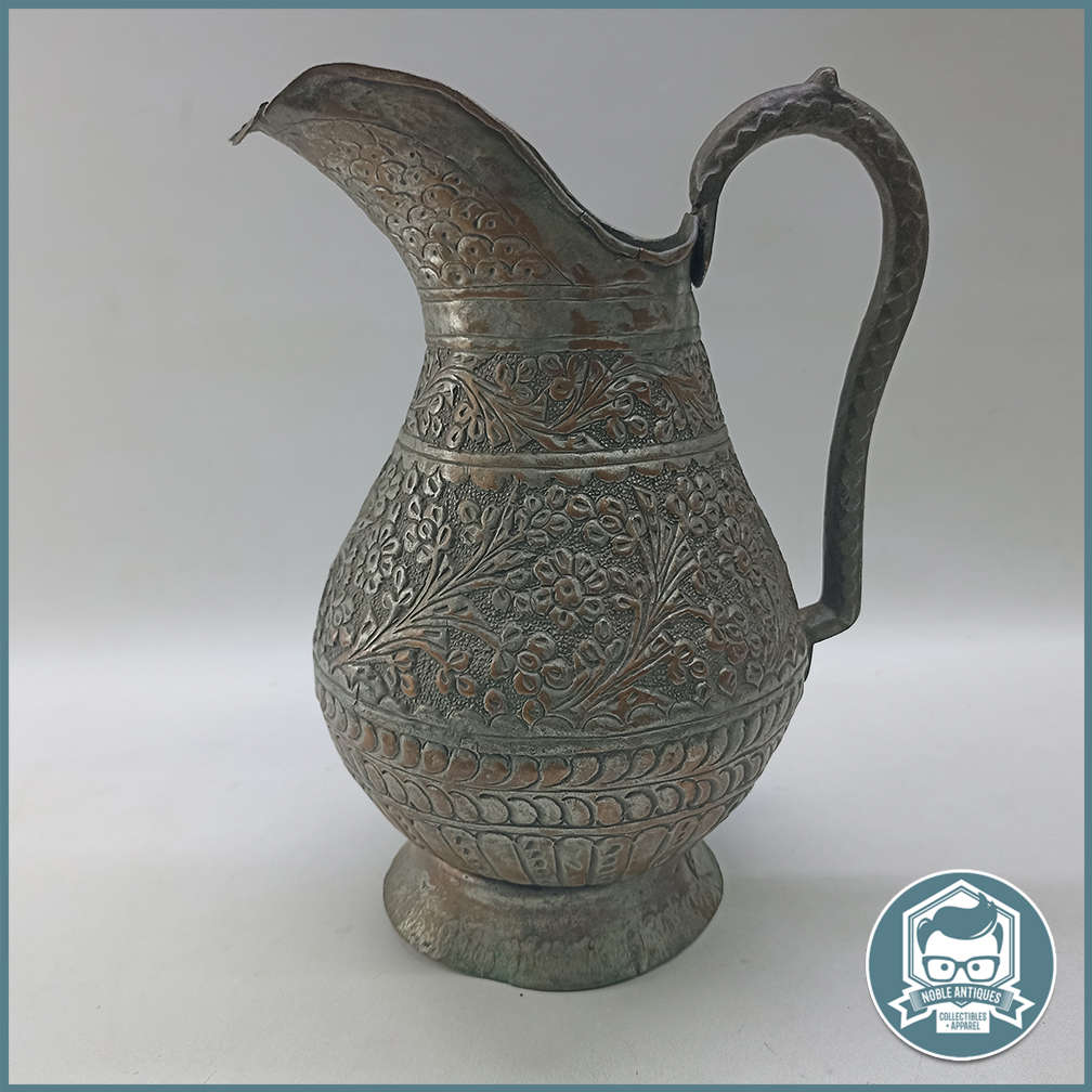 Antique Large Copper Water Jug With Round Belly !!!