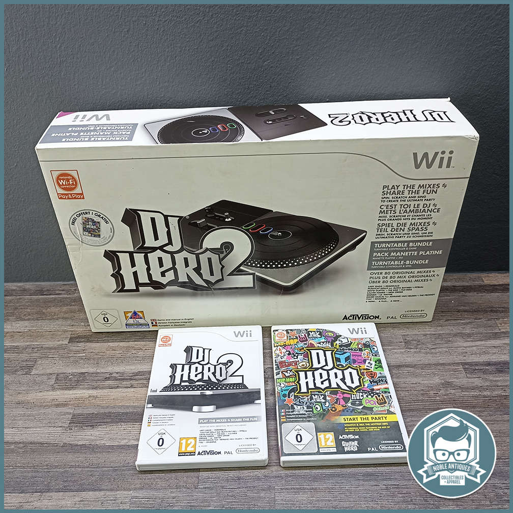 Wii DJ Hero Turntable with DJ Hero 1 & 2