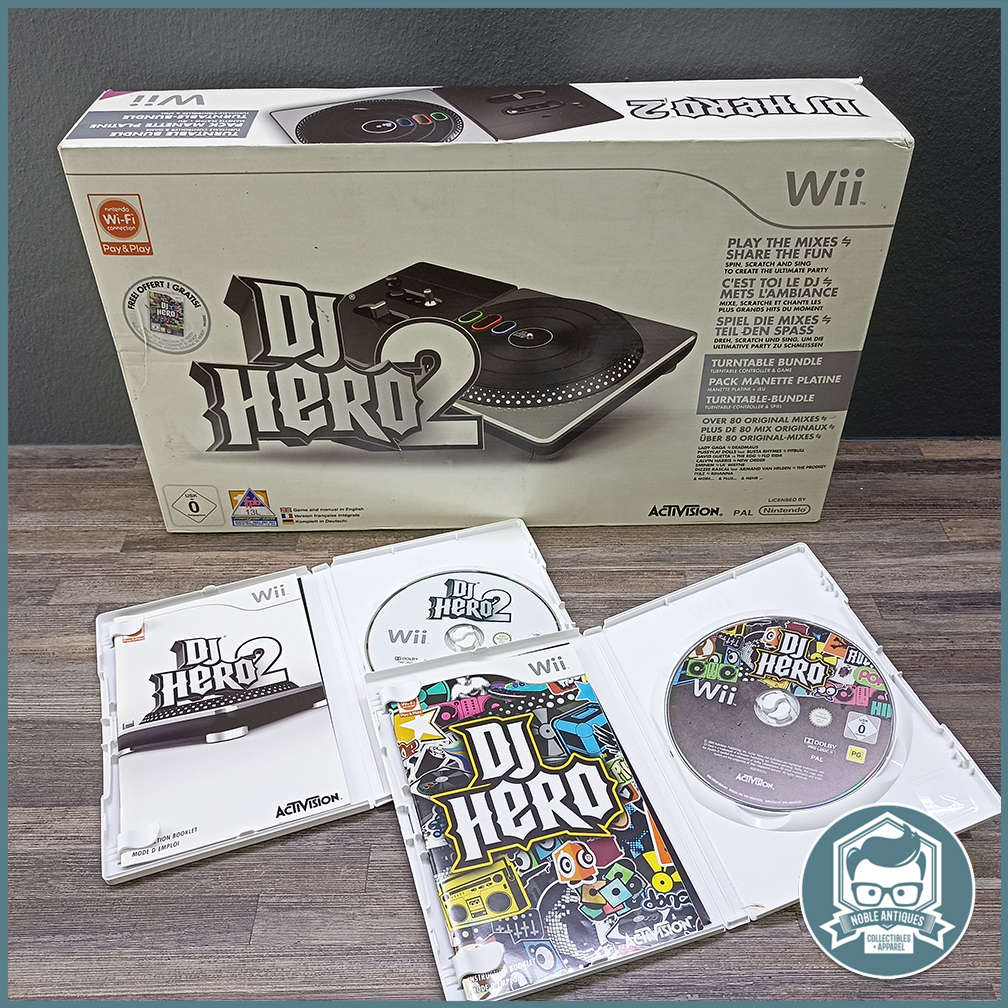 Wii DJ Hero Turntable with DJ Hero 1 & 2
