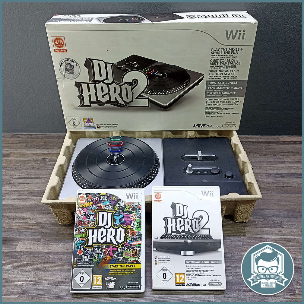 Wii DJ Hero Turntable with DJ Hero 1 & 2