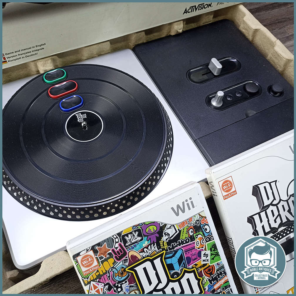 Wii DJ Hero Turntable with DJ Hero 1 & 2