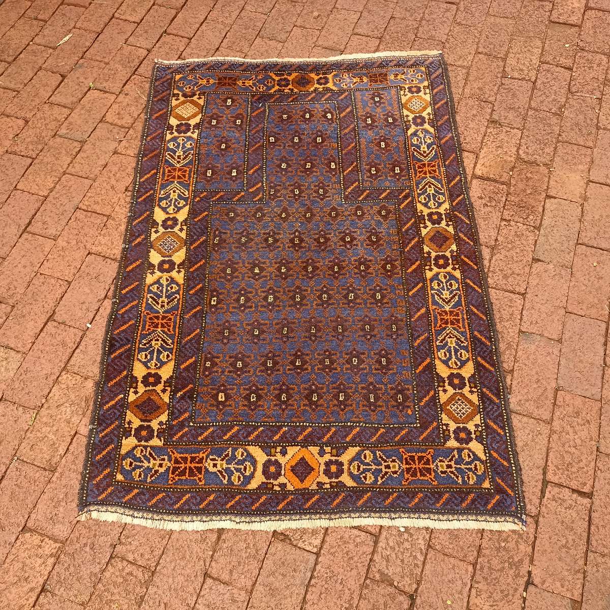 Hand Knotted Afghan/Persian woolen carpet 140cm x 100cm