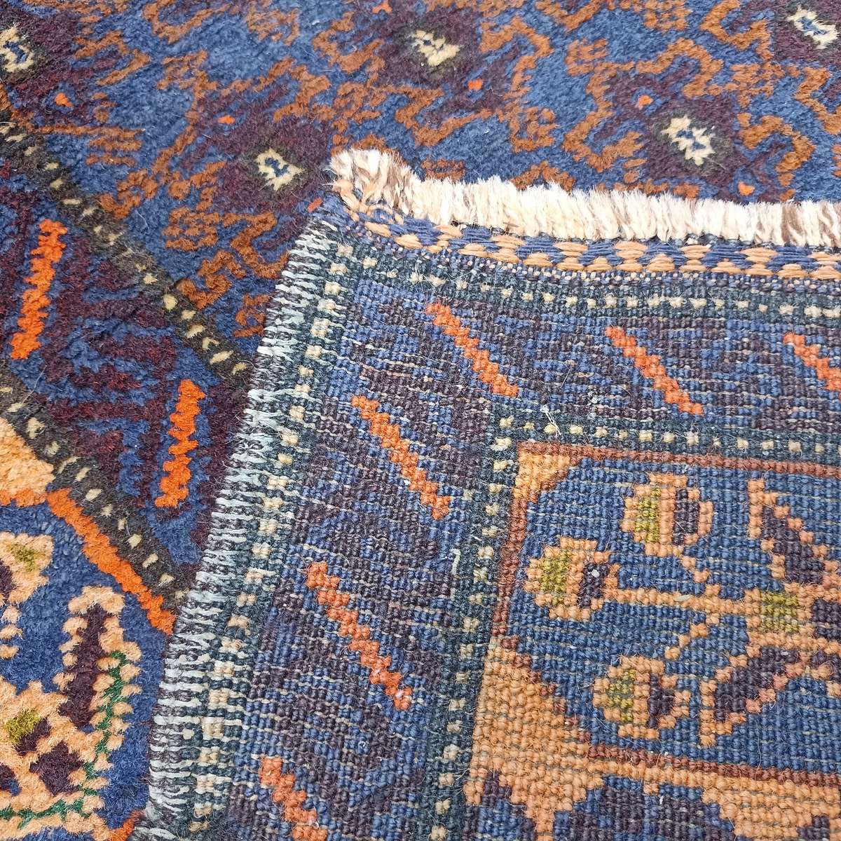 Hand Knotted Afghan/Persian woolen carpet 140cm x 100cm