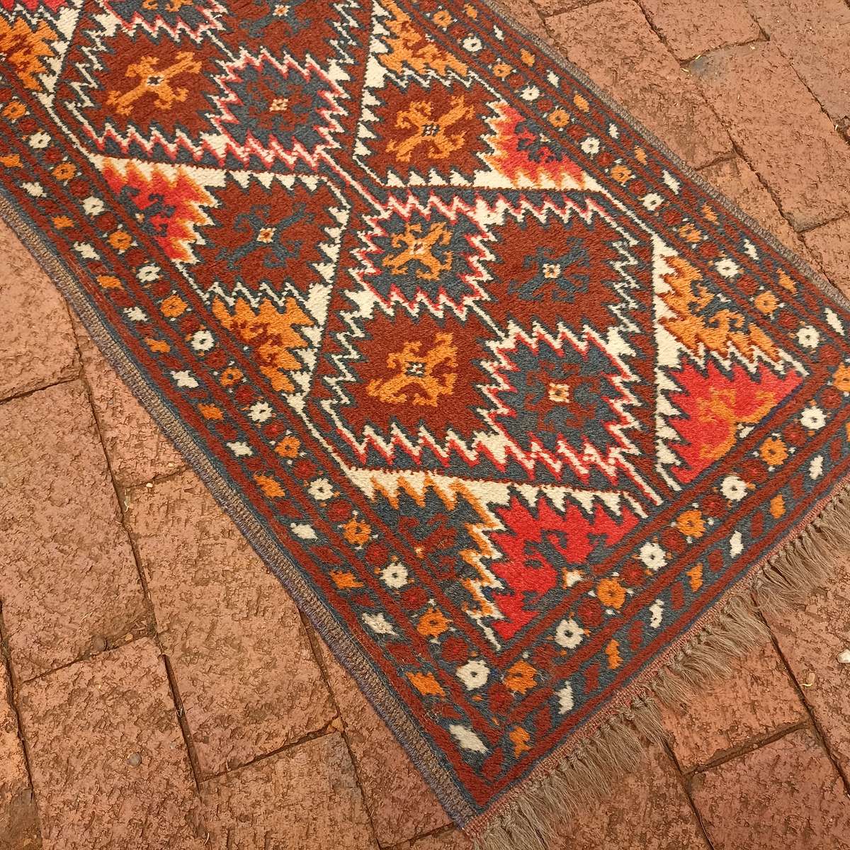 Hand Knotted Afghan Woolen Carpet 140cm x 100cm!!!