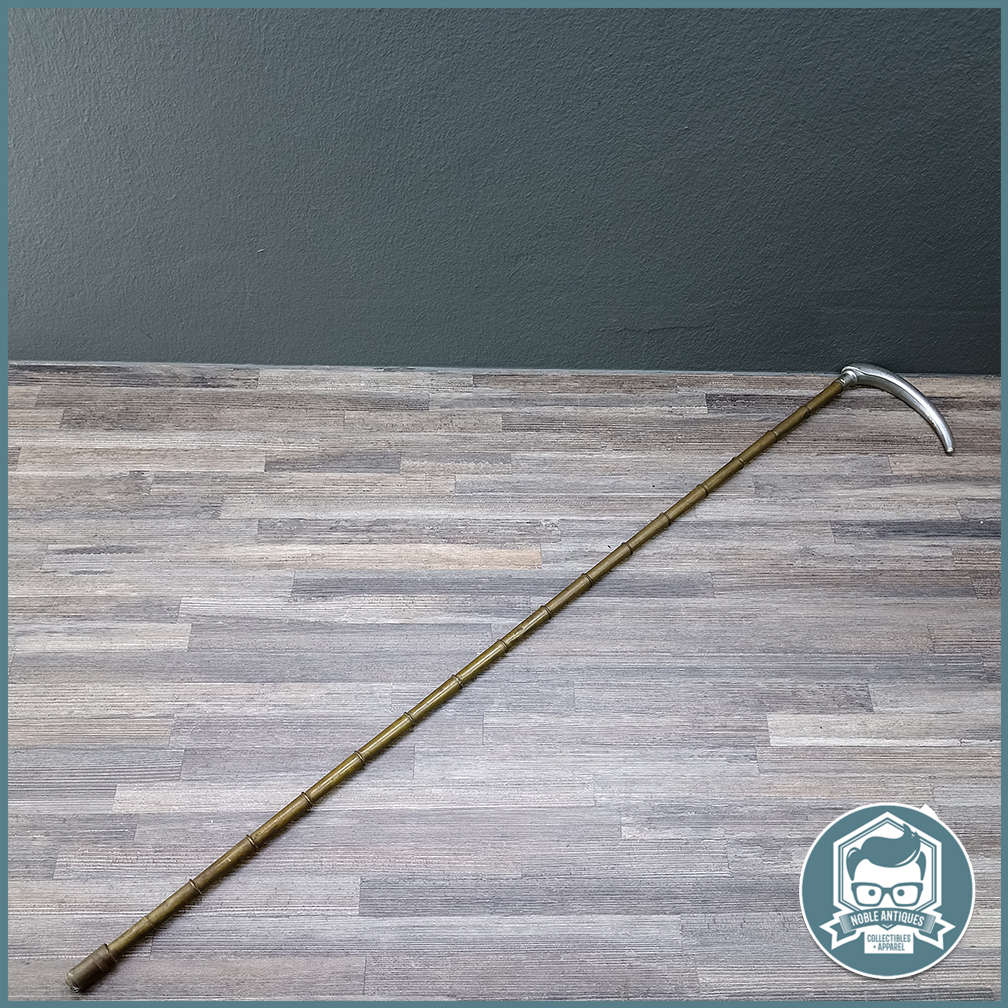 Antique brass/bronze and nickel walking cane