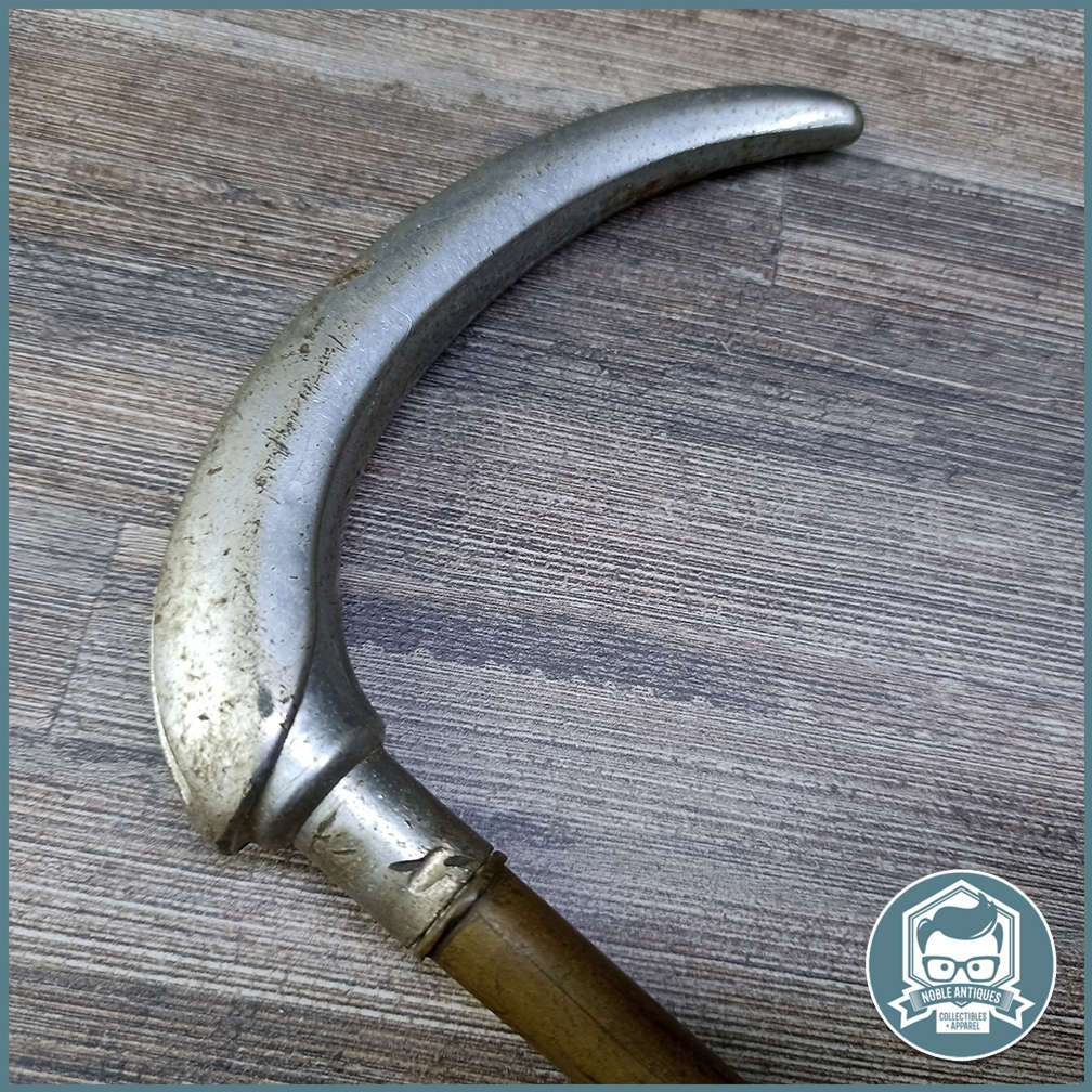 Antique brass/bronze and nickel walking cane