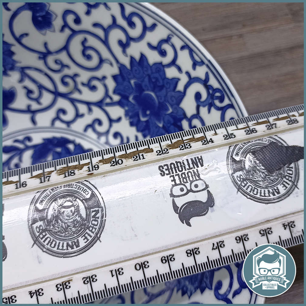 Oriental Blue and White Porcelain Fruit Bowl
