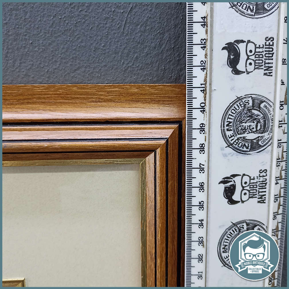 Framed and signed ink and watercolor camel art