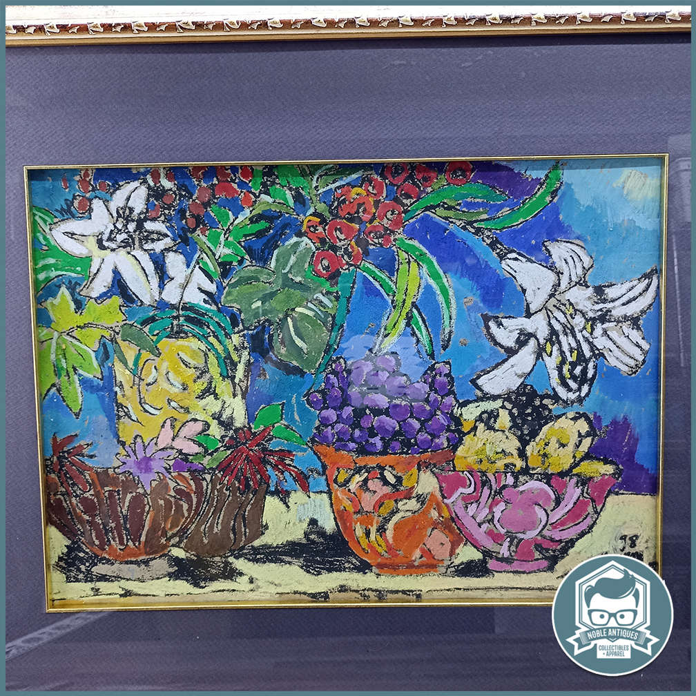 Large framed Signed Michele Nigrini mixed media on board still life!!! 900mm x 700mm