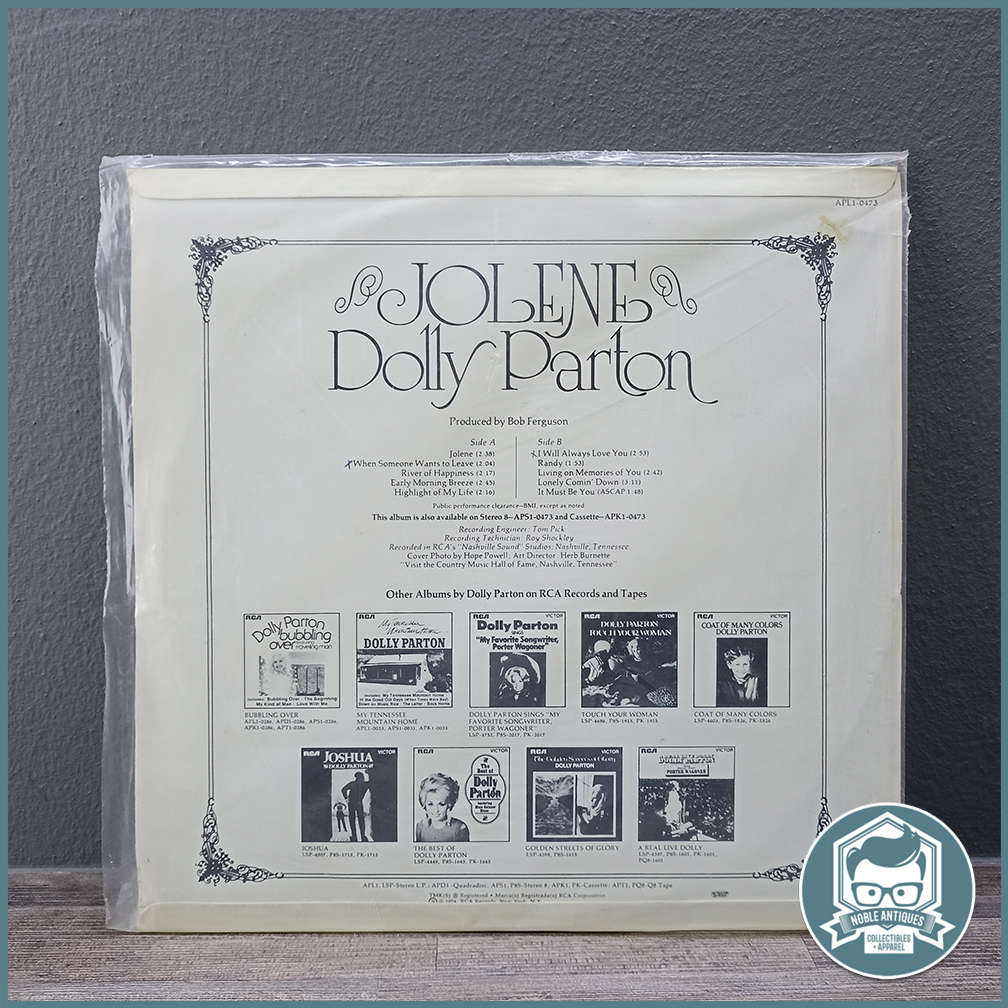 Dolly Parton - JOLENE Vinyl - VG+!!!
