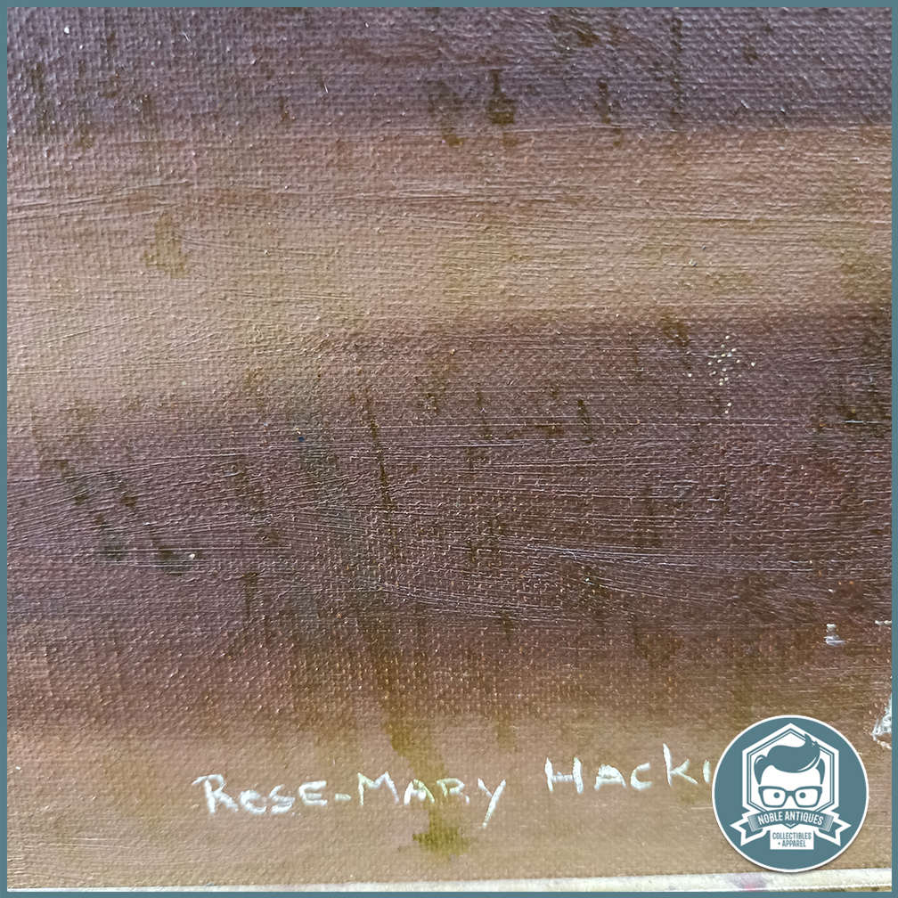 Large Ornately Framed Rose-Mary Hacking oil on Board still life painting 800 x 700