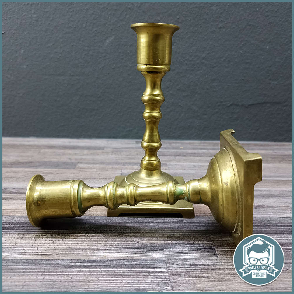 Vintage brass candlesticks (pair)