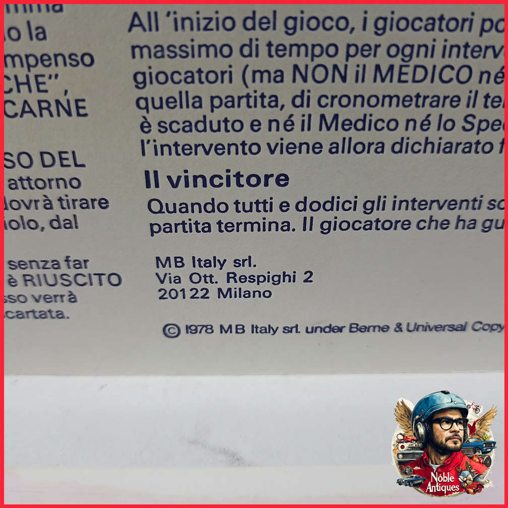 Vintage Boxed 1978 L'allegro Chirurgo MB