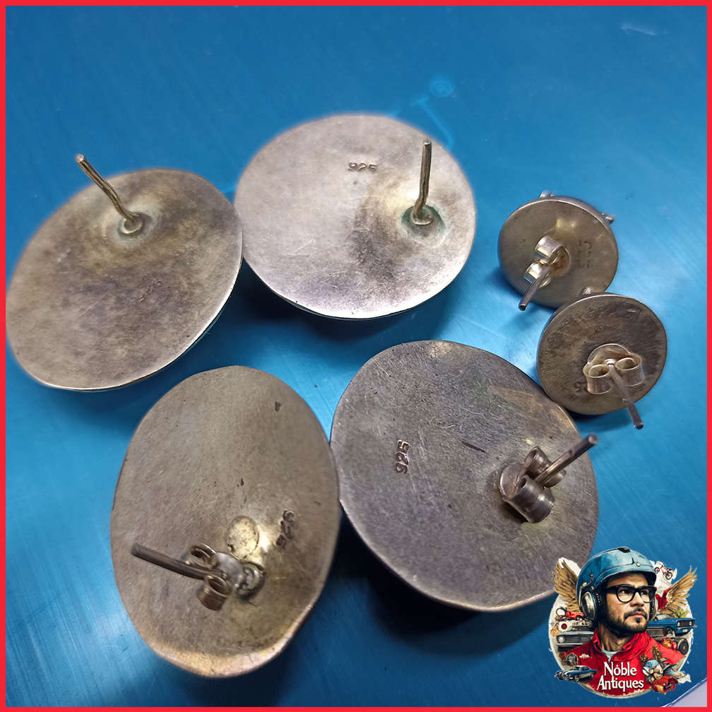 Stamped 925 Silver Ear Ring Lot 29gr