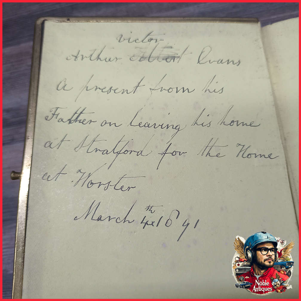 1890 Antique Oxford Church Bible with Brass Catch and Trim