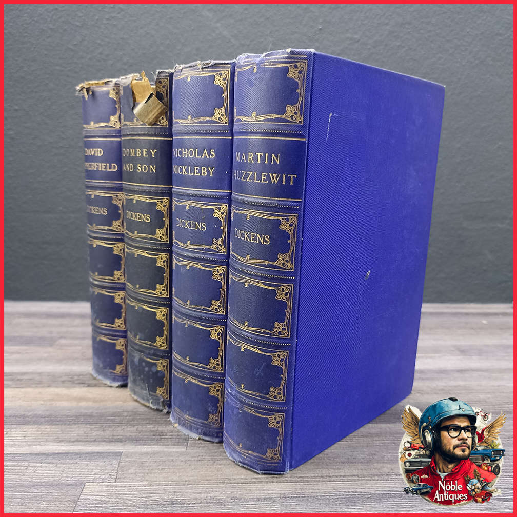 Vintage 1910's Foil on Cloth Charles Dickens Collection