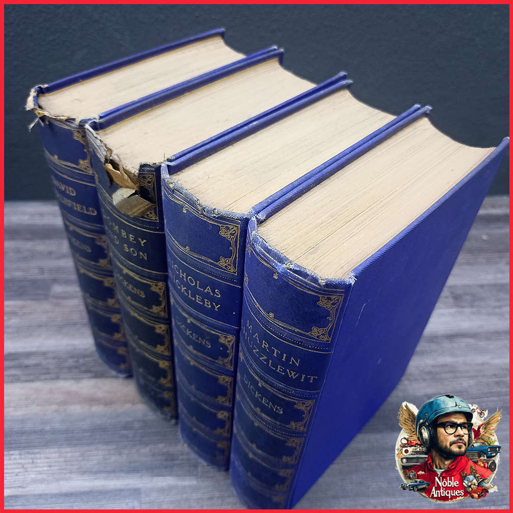 Vintage 1910's Foil on Cloth Charles Dickens Collection