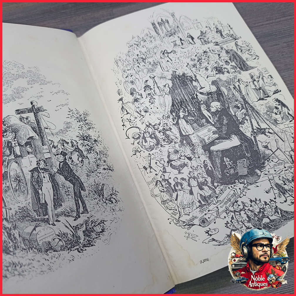 Vintage 1910's Foil on Cloth Charles Dickens Collection