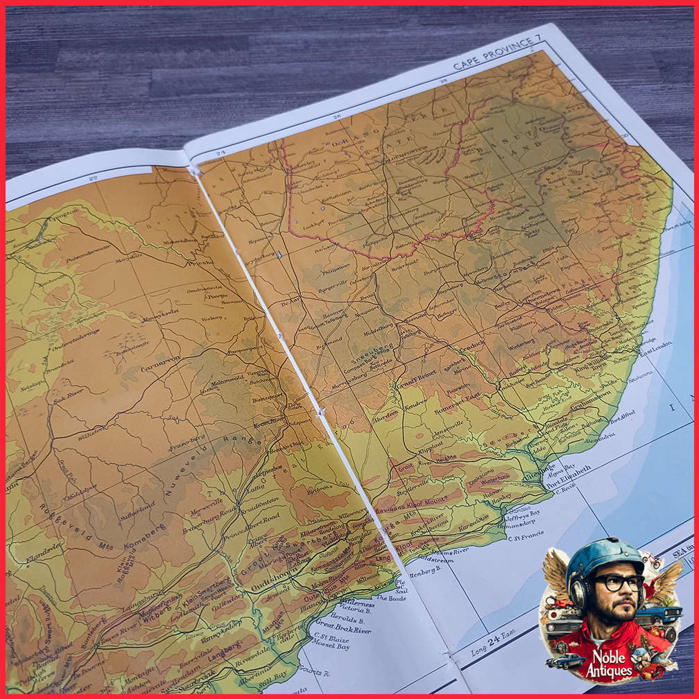 Vintage 1950's The Standardized South African Atlas