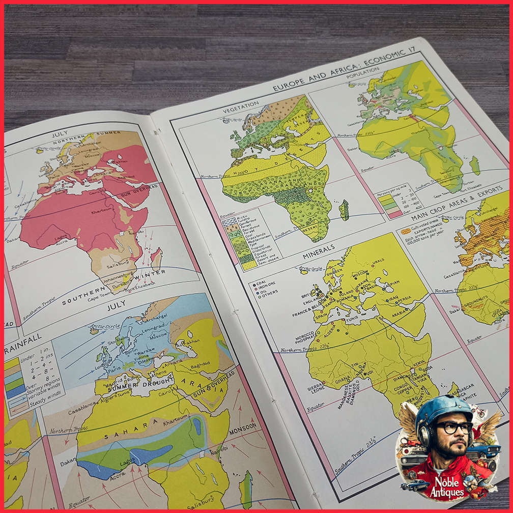 Vintage 1950's The Standardized South African Atlas