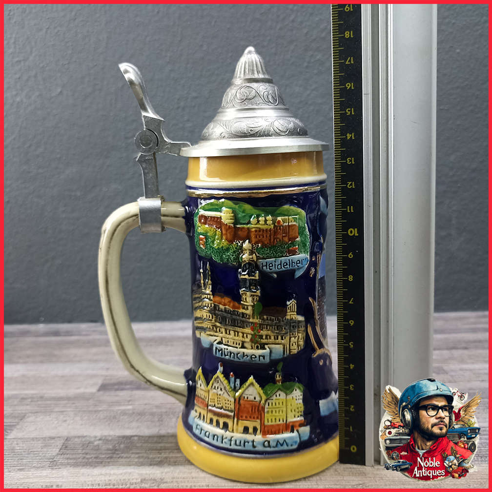 Highly Decorative Original German Beer Stein