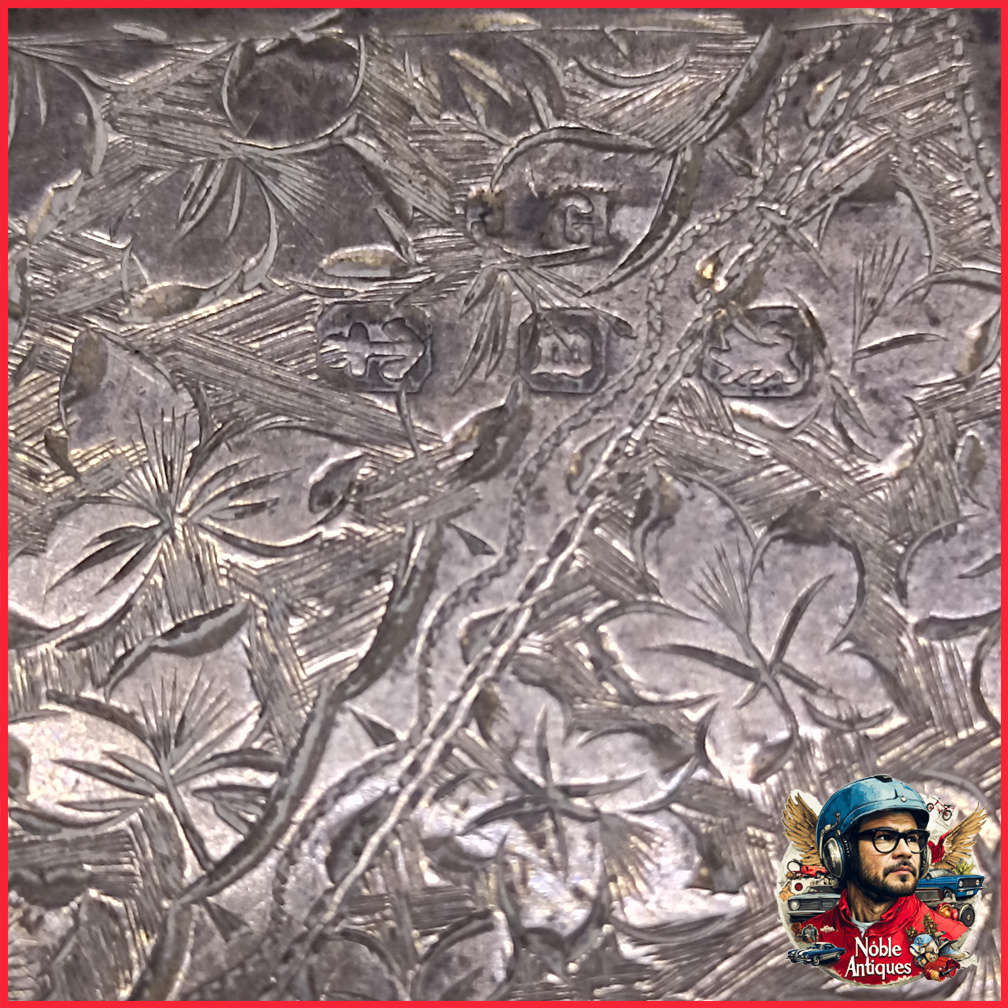 Antique Sterling Silver Aide Memoire case 65g