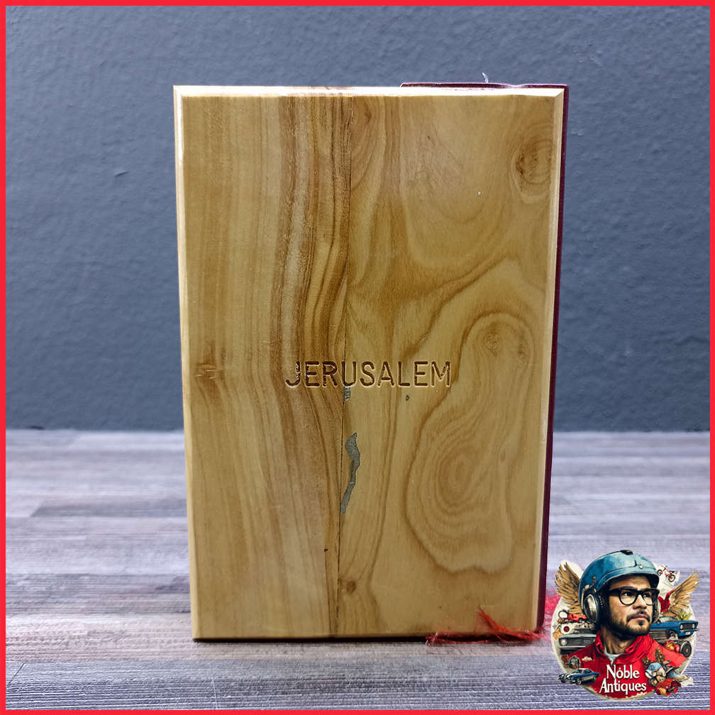 Original Holy Bible with Olive Wood Cover from Jerusalem