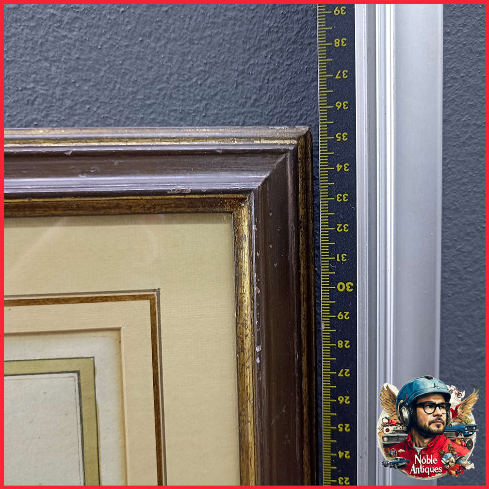 Framed Antique Colored Etch Le Klippsunger Le Sauteur Des Rochers