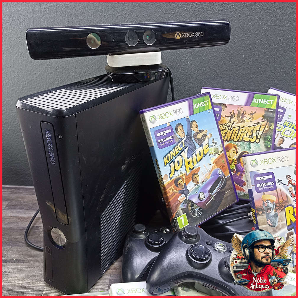 Large Working Microsoft Xbox 360 Kinect Console and Games Collection