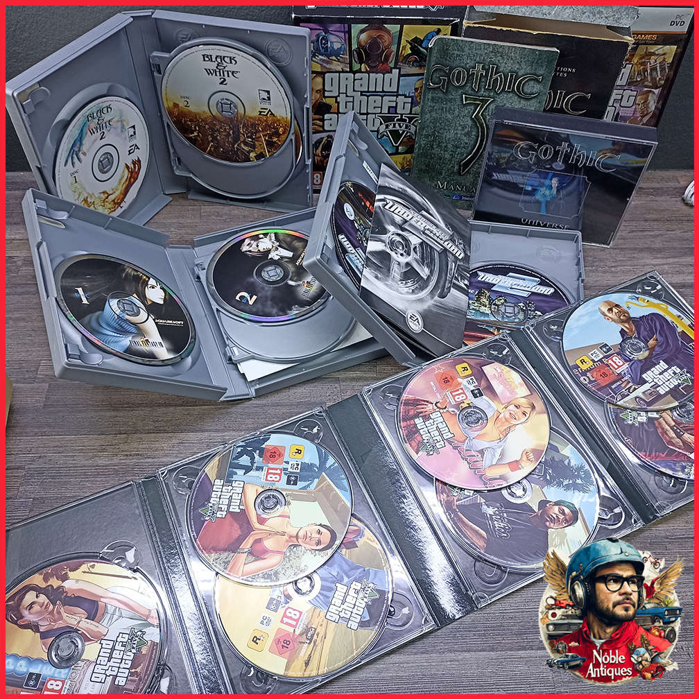 Large Big Box Vintage PC Game Collection, All Disk Present