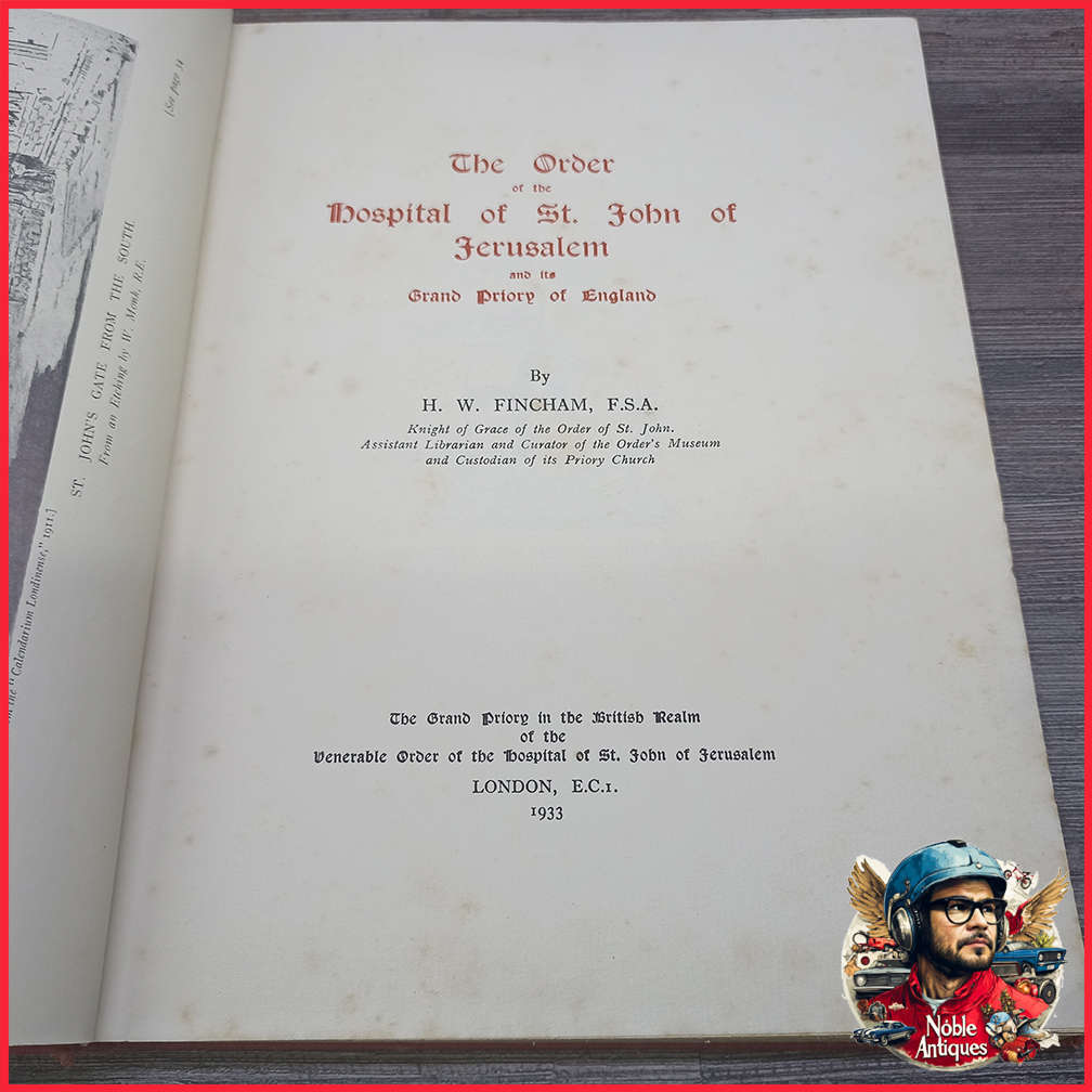 1933 The Order Of The Hospital Of St. John Of Jerusalem